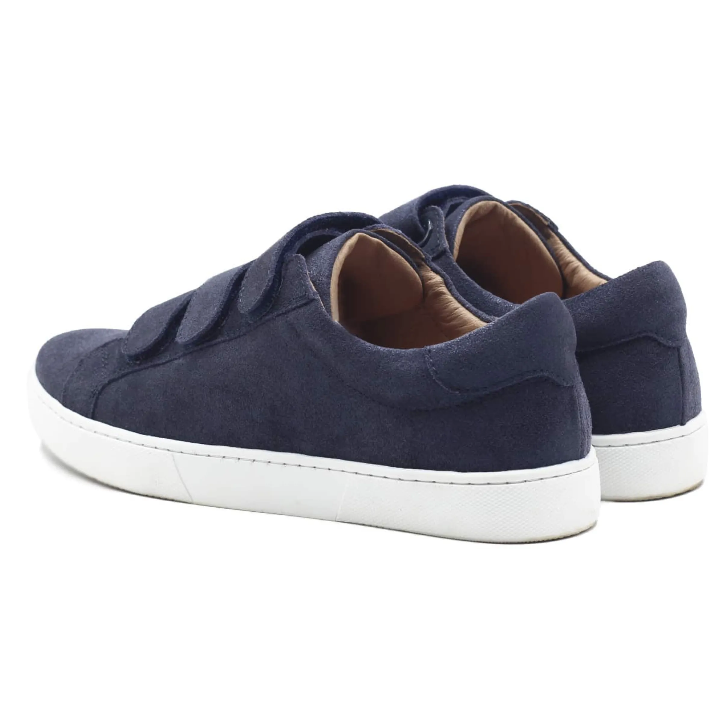 Femme JULES & JENN Baskets | Baskets scratch cuir métallisé bleu