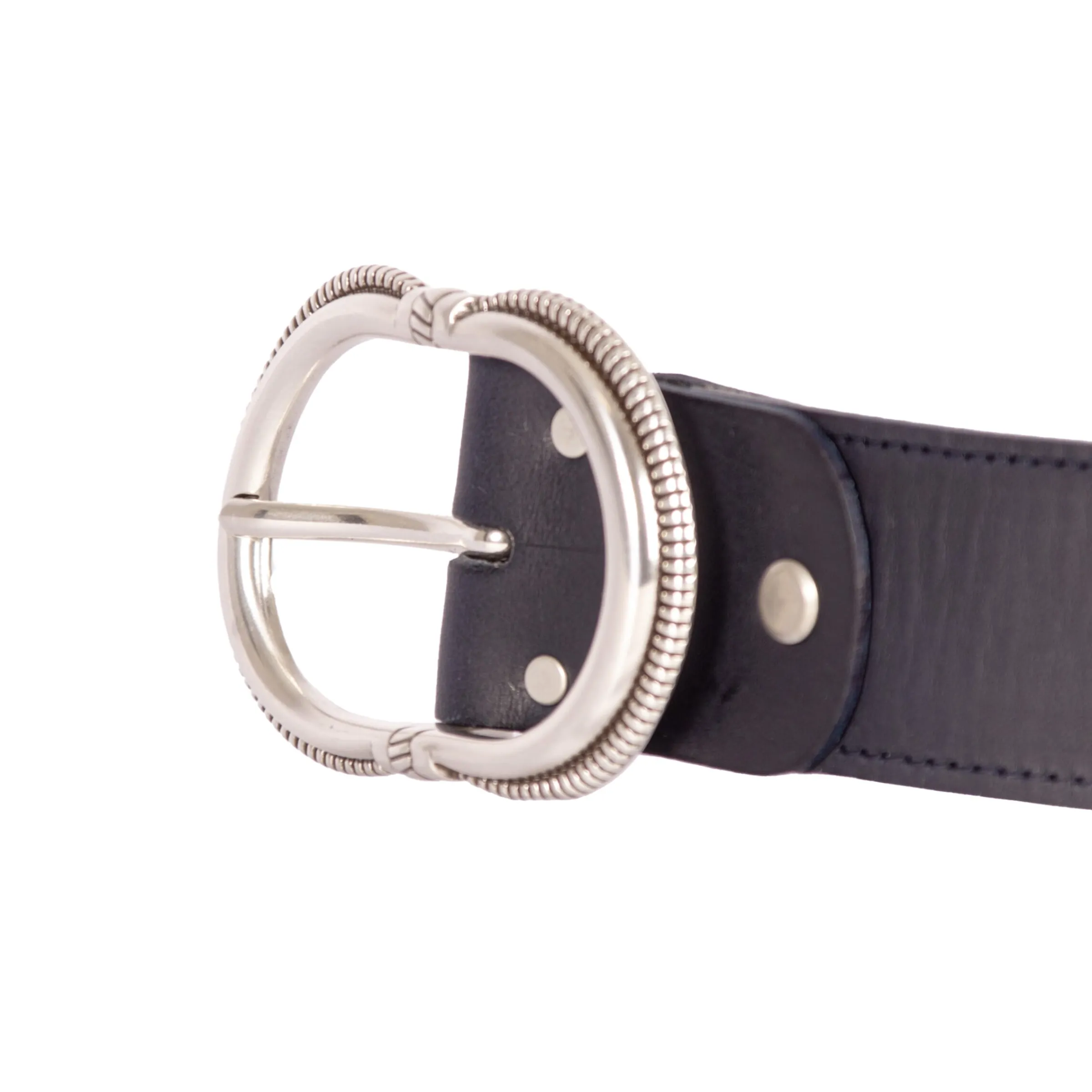 Femme JULES & JENN Ceintures | Ceinture Camargue cuir bleu