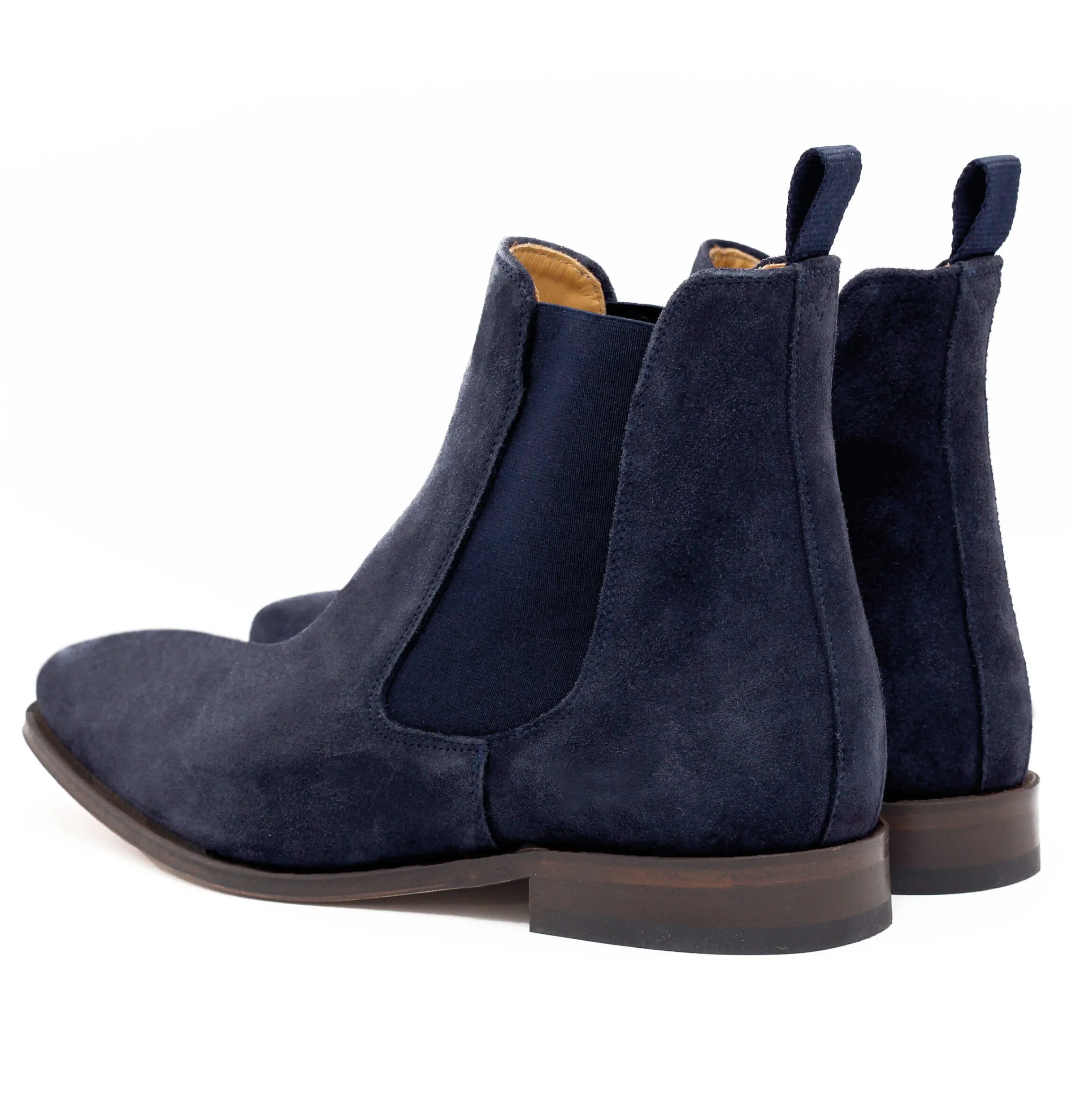 Homme JULES & JENN Boots | Chelsea boots cuir daim bleu marine