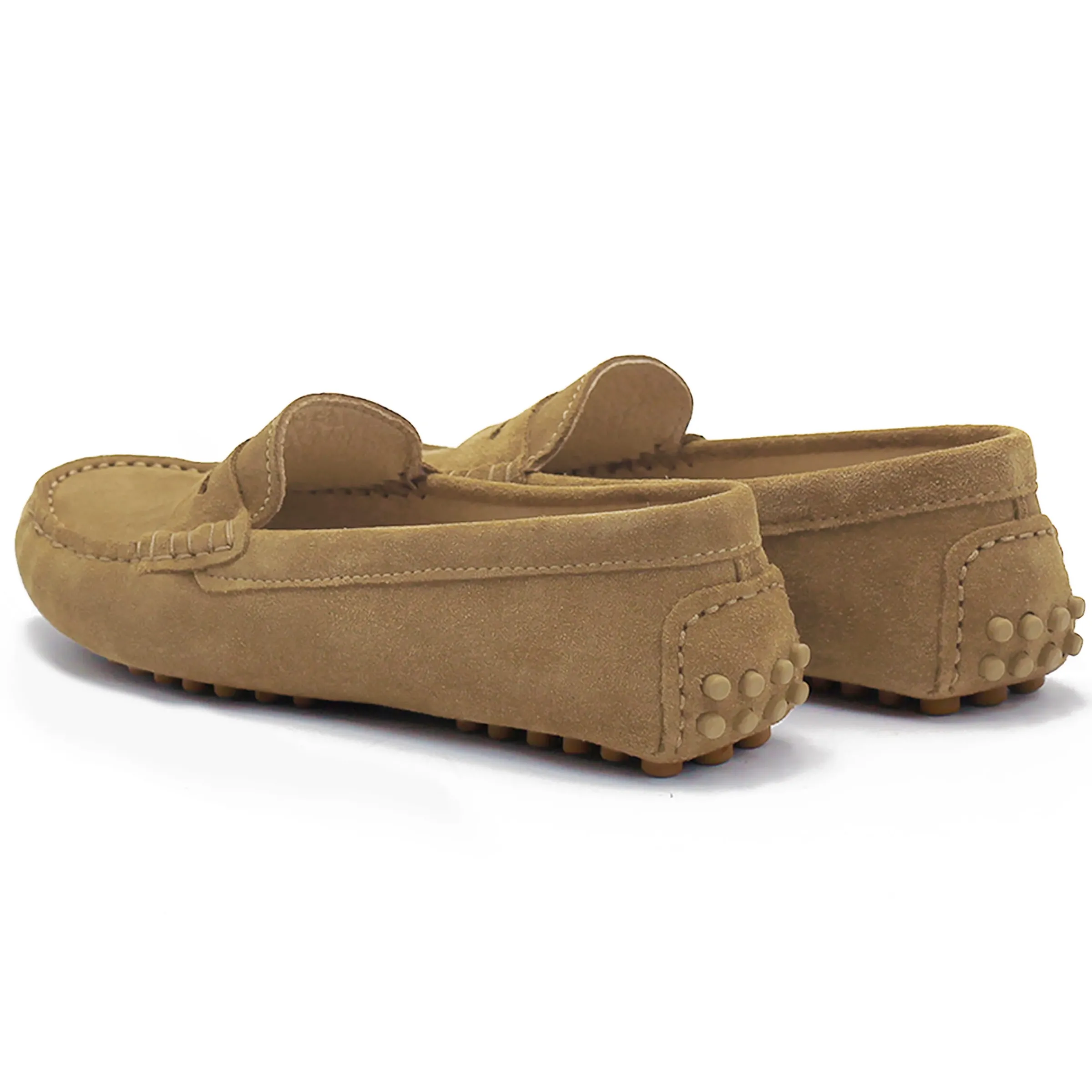 Femme JULES & JENN Mocassins & Derbies | Mocassins cuir daim marron clair