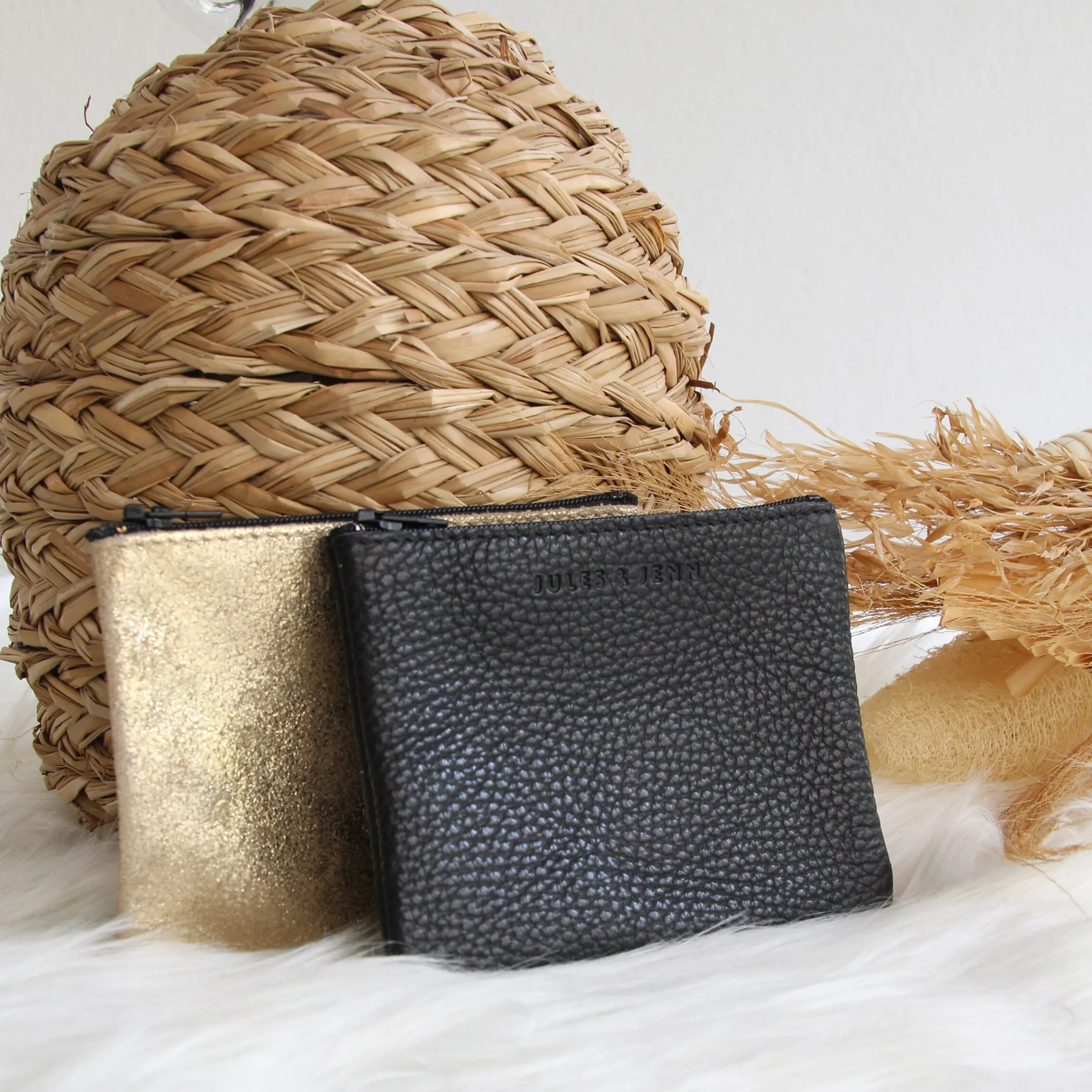 Femme JULES & JENN Dressing Recyclé | Pochettes | Pochette cuir upcyclé - Petite