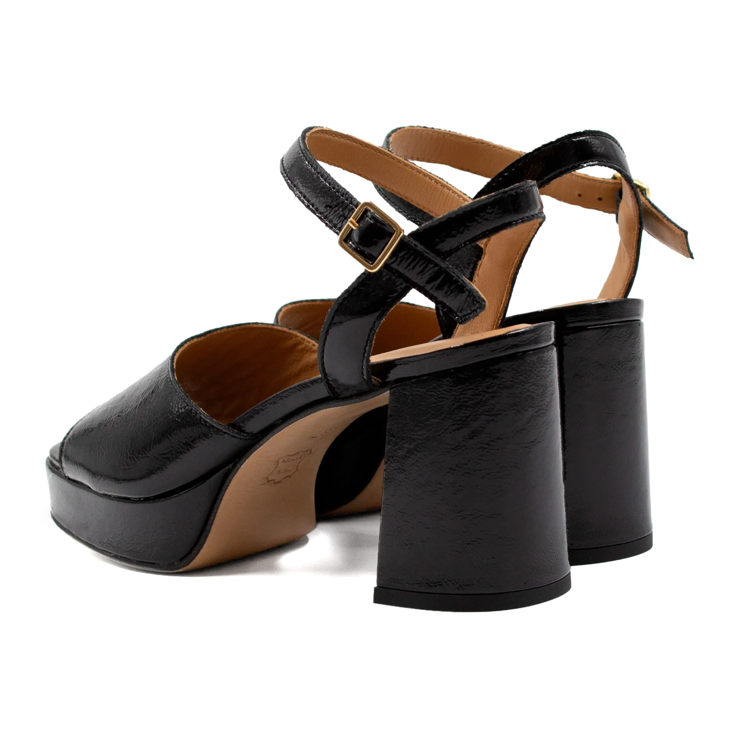 Femme JULES & JENN Sandales | Sandales plateforme cuir vernis