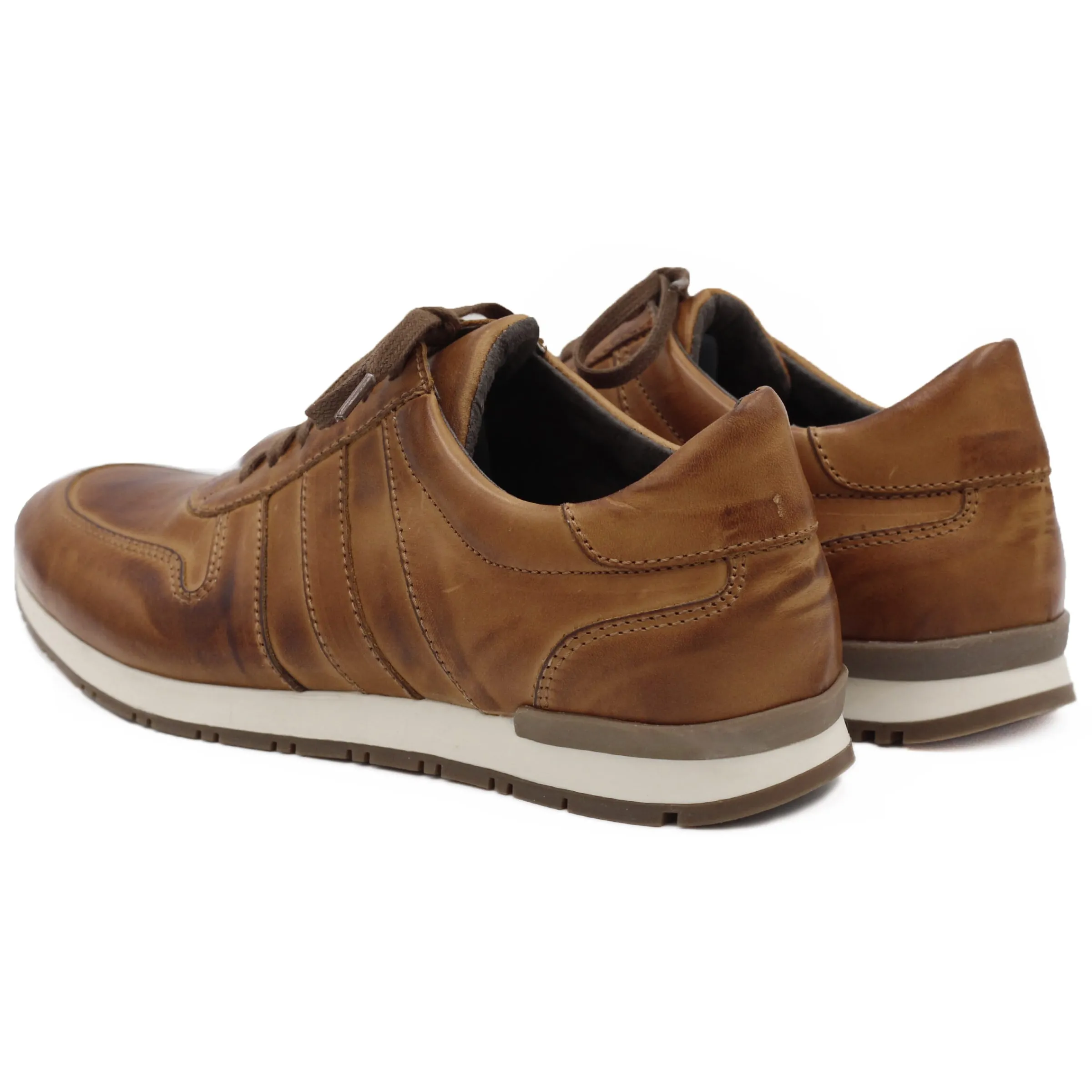 Homme JULES & JENN Baskets | Sneakers cuir marron