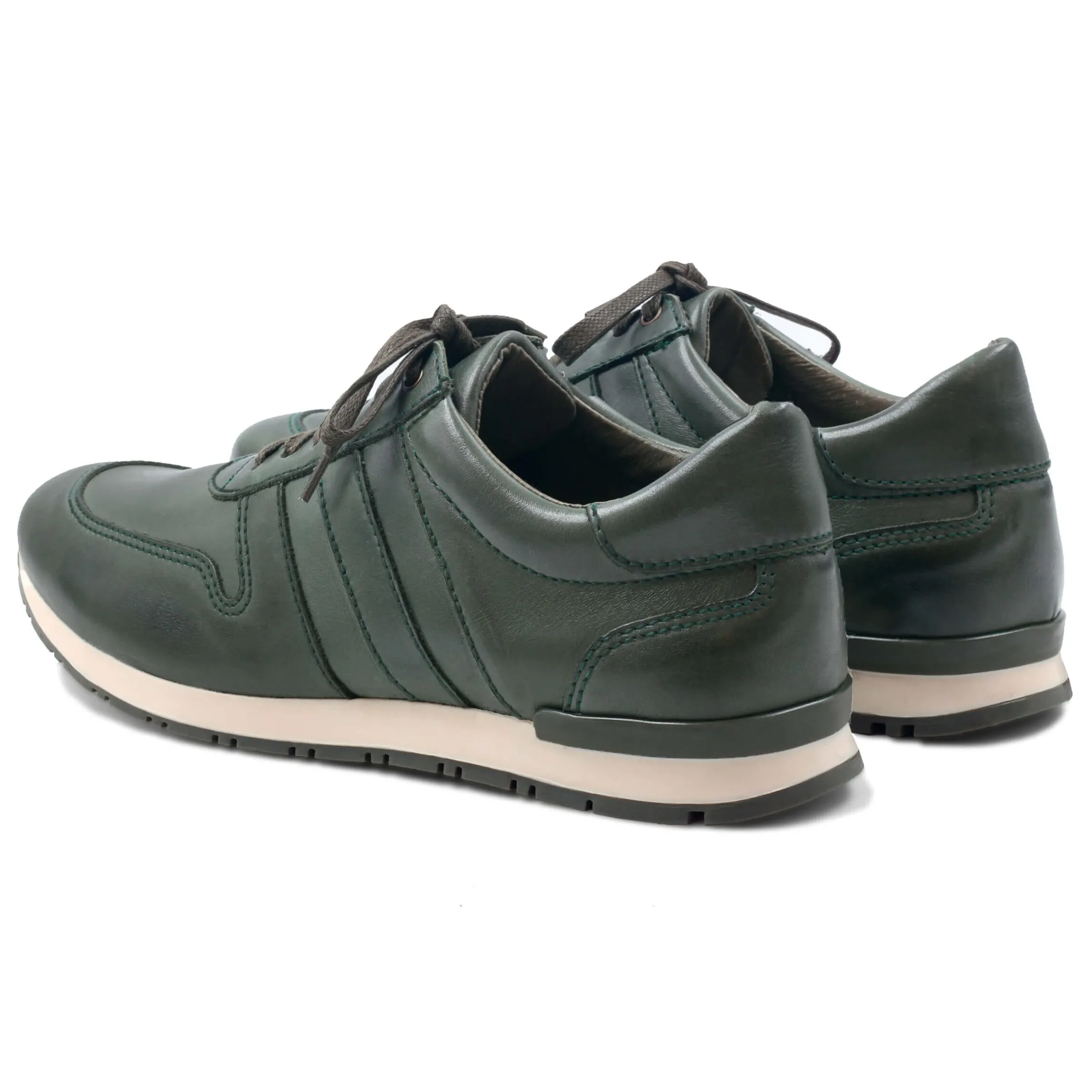 Homme JULES & JENN Baskets | Sneakers cuir vert